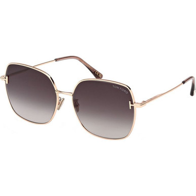Shiny Pink Gold/Smoke Gradient Lenses