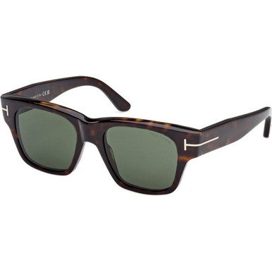 Tom Ford Caine 02 FT1280, Dark Havana/Green Lenses
