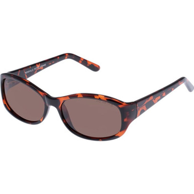 Cancer Council Bensville Petite - Dark Tort/Brown Polarised Lenses