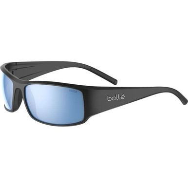 Bolle King - Matte Black/Sky Blue Polarised Lenses