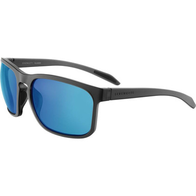 Serengeti Carson - Matte Crystal Dark Grey/555nm Blue Mirror Photochromic Polarised Glass Lenses