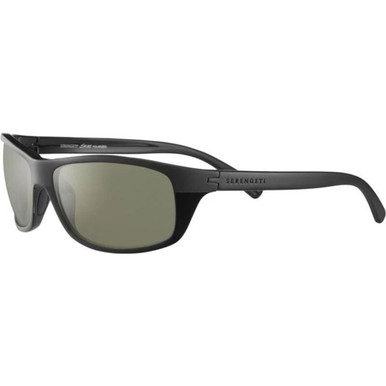 Serengeti Bormio - Matte Black/555nm Silver Photochromic Polarised Glass Lenses