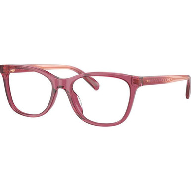 Coach Glasses HC6235U - Transparent Oxblood/Clear Lenses