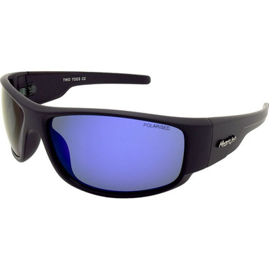 Mangrove Jacks Two Toes - Matte Black/Ice Blue Mirror Polarised Lenses