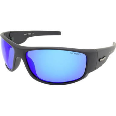 Mangrove Jacks Two Toes - Matte Black/Ice Blue Mirror Polarised Lenses