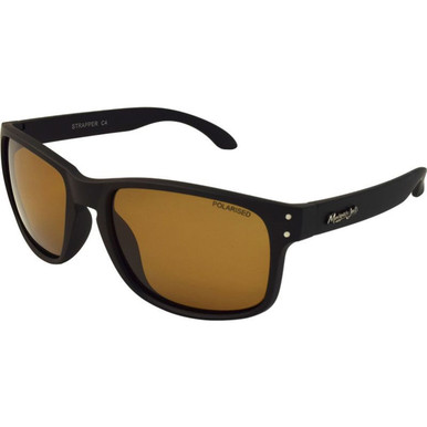 Mangrove Jacks Strapper - Matte Black/Brown Polarised Lenses