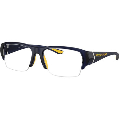 Matte Transparent Blue/Clear Lenses 57 Eye Size