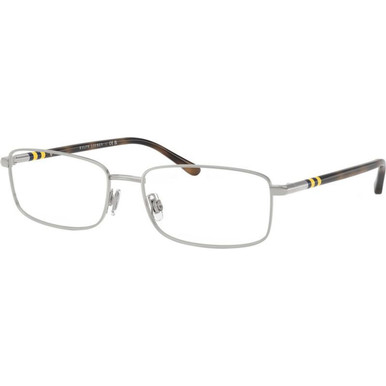 Polo Ralph Lauren Glasses PH1235 - Shiny Silver/Clear Lenses 55 Eye Size