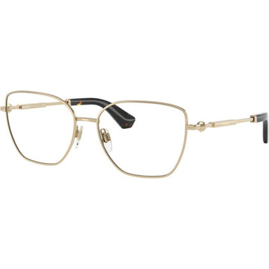 Burberry Glasses BE1390 - Light Gold/Clear Lenses 54 Eye Size