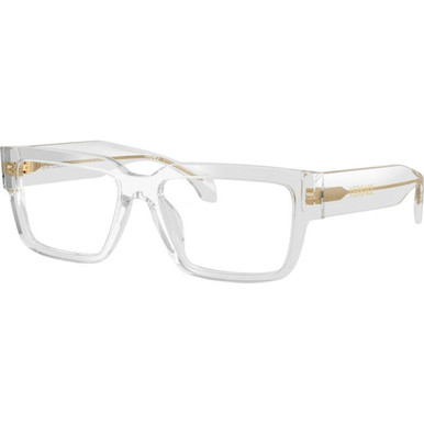 Versace Glasses VE3374U - Light Transparent Grey/Clear Lenses 55 Eye Size