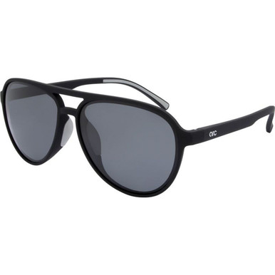 ARC Eyewear Greasy - Rubber Black/Smoke Polarised Lenses