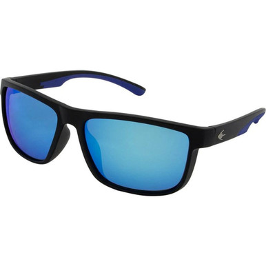 Rubber Black/Blue Mirror Polarised Lenses