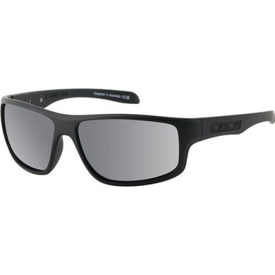 Dirty Dog Quantum - Satin Black/Silver Mirror Polarised Lenses
