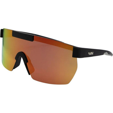 SIN Eyewear Paradigm - Matte Black/Red Mirror Polarised Lenses