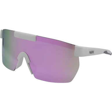 SIN Eyewear Paradigm - Matte White/Pink Mirror Polarised Lenses