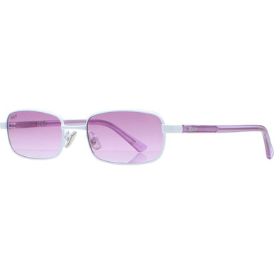 Reality Eyewear Vibes Town - Matte White/Lilac Lenses