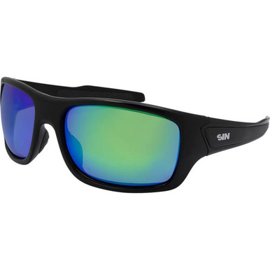 SIN Eyewear Formation - Matte Black/Green Mirror Polarised Lenses