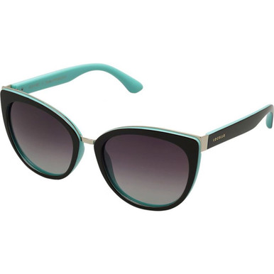 Locello Paris - Brown Blue and Silver/Smoke Polarised Lenses