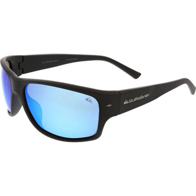 Quiksilver Wind Wave - Rubber Black/Blue Mirror Polarised Lenses