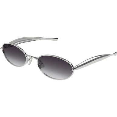 Bottega Veneta BV1386S - Silver/Grey Lenses