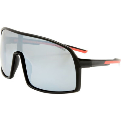 Black and Red/Silver Mirror Polarised Lenses
