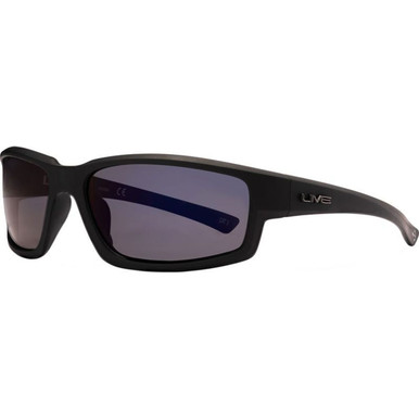 Matte Black/Blue Mirror Polarised Lenses