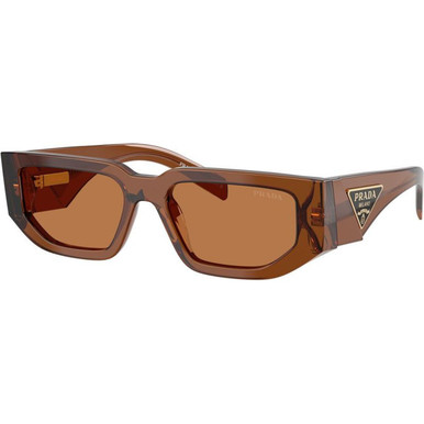 Prada PR09ZS - Transparent Dark Brown/Brown Lenses