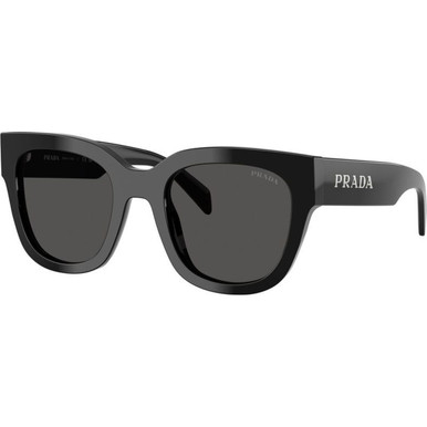 Shop the Prada PR27ZSF Sunglasses Black/Dark Grey | Afterpay