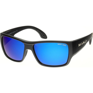 Mako Covert - Matte Black/Blue HD Mirror Polarised Glass Lenses