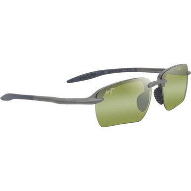 Maui Jim Ho'okipa Ultra G Alt Fit - Matte Metal Grey/HT Green Photochromic Polarised Lenses