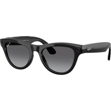 Ray-Ban Smart Glasses Meta Skyler (Gen 2) RW4014 - Shiny Black/Graphite Gradient Polarised Lenses