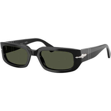 Persol Mel PO3385S - Black/Green Glass Lenses 53 Eye Size