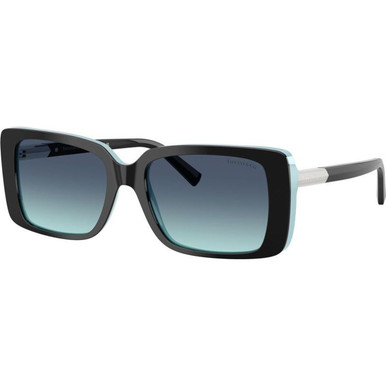 Tiffany & Co. TF4249 - Black on Tiffany Blue/Azure Blue Gradient Lenses