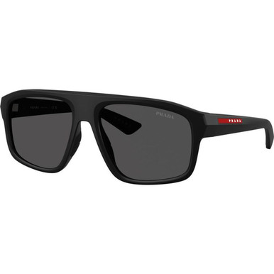 Prada Linea Rossa PSB02S - Matte Black/Dark Grey Lenses