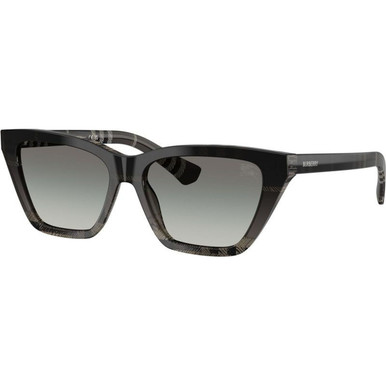Burberry BE4468F - Grey Check/Grey Gradient Lenses