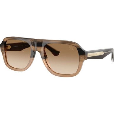 Burberry BE4478 - Striped Beige/Brown Gradient Lenses