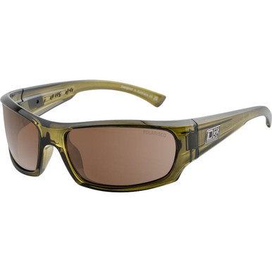Dirty Dog Ninja - Crystal Olive Green/Brown Polarised Lenses