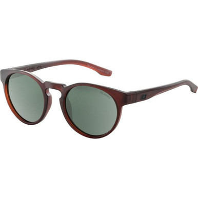 Dirty Dog Flash - Satin Dark Brown/Green Polarised Lenses