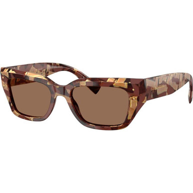 Dolce & Gabbana DG4462 - Pearl Havana Brown/Dark Brown Lenses