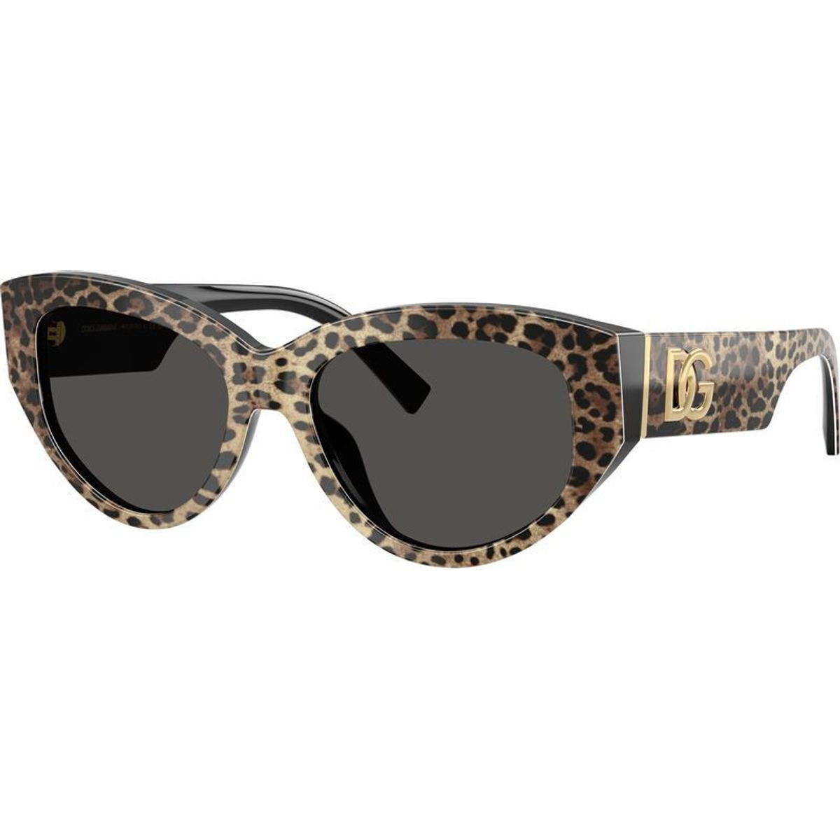 Dolce & Gabbana ヒョウ柄ラウンドサングラス Dolce & Gabbana DG4514 Sunglasses Leopard Black/Dark Grey