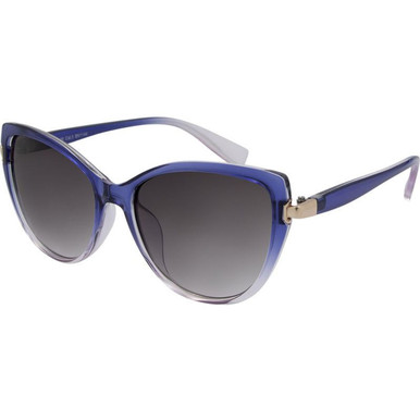 JS Eyewear 7446 - Translucent Blue to Clear/Smoke Gradient Lenses