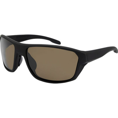 JS Eyewear 7461 - Black Rubber/Brown Polarised Lenses