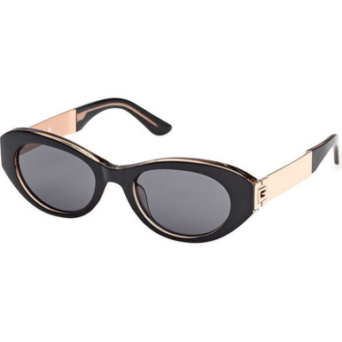 Guess GU00261H - Shiny Black and Rose Gold/Smoke Lenses