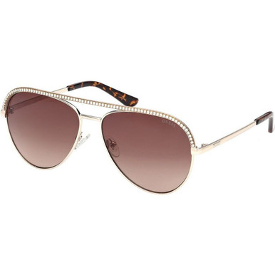 Guess GU00271 - Shiny Pale Gold/Brown Gradient Lenses