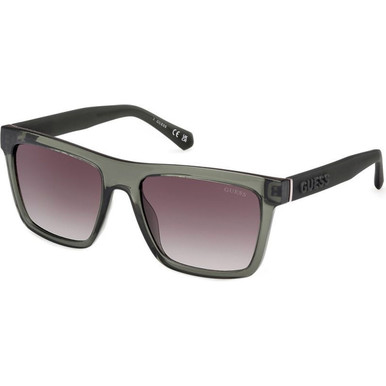 Guess GU00166 - Shiny Dark Green and Matte Dark Green/Green Gradient Lenses