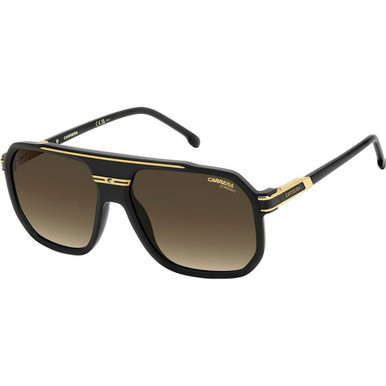 Carrera 1077/S - Matte Black and Gold/Brown Gradient Lenses