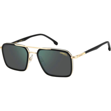 Carrera 362/S - Black and Gold/Grey Green Mirror Polarised Lenses