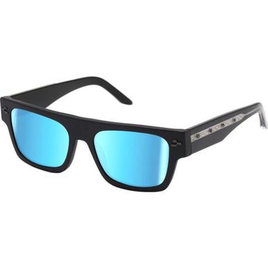 NRGY By Revo Kepler - Matte Black/Blue Water Mirror Polarised Lenses