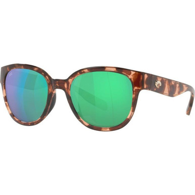 OUTLET Costa Del Mar Salina (O) - Coral Tortoise/Green Mirror Polarised Glass Lenses