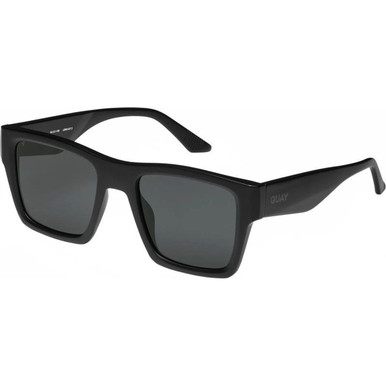 Quay Australia Fast Lane - Matte Black/Smoke Polarised Lenses